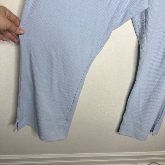Old Navy High Waisted‎ Ribbed Crop Flare Lounge Pants Sea Glass Blue Women's XL - Picture 3 of 9